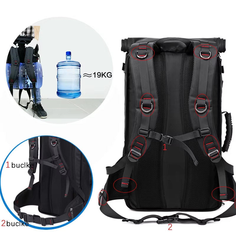 KAKA 50L étanche voyage sac à dos hommes femmes multifonction 17.3 sacs à dos d'ordinateur portable mâle extérieur sac à bagages mochilas meilleure qualité