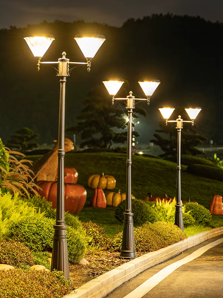 Réverbère étanche de style européen, lampe de jardin rétro, extérieur, villa, pelouse, ingénierie, haut pôle, paysage, H 2.6m