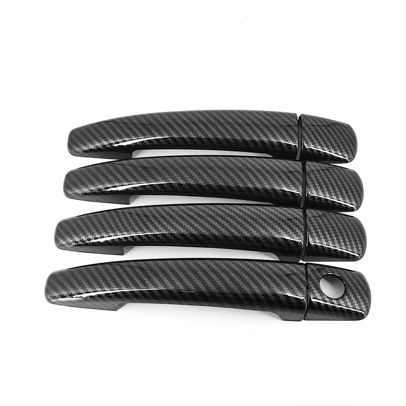 Pour Peugeot 3008 2009-2013 accessoire en fibre de carbone motif poignée de porte de voiture couvre garniture 2010 2011 2012