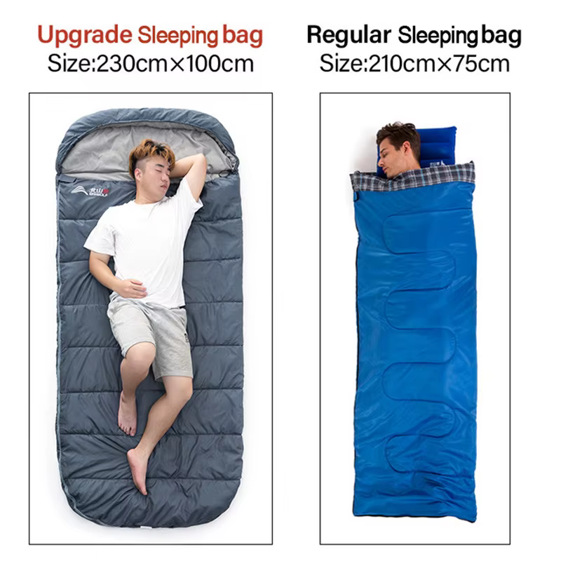 BISINNA grand Camping hiver sac de couchage léger ample sac élargi longue taille pour le repos des adultes en plein air randonnée voyage tourisem