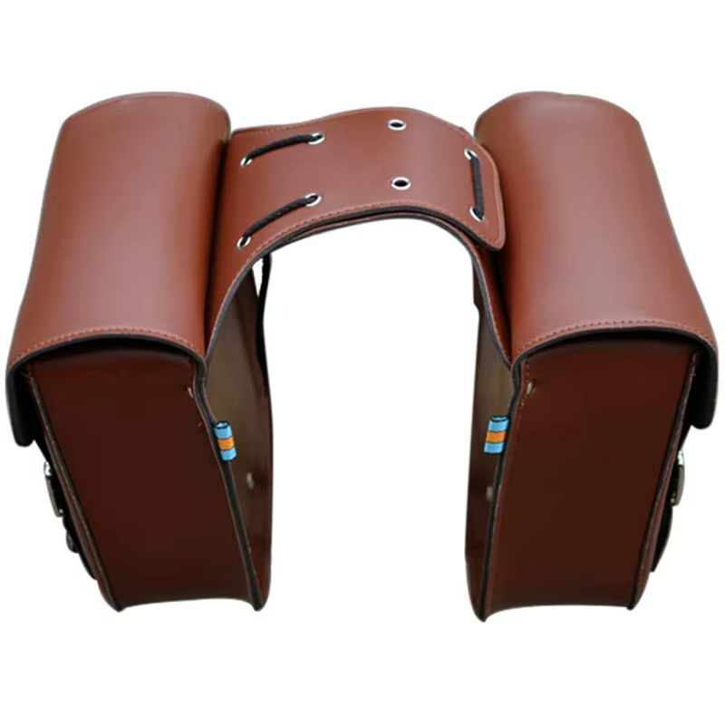 Porte-bagages arrière de vélo en cuir robuste pour selle de vélo rétro