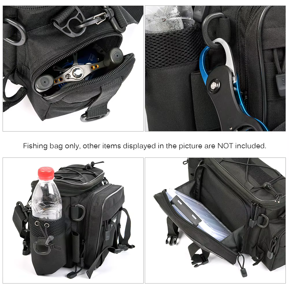 LEO – sacs de pêche multifonctionnels, sac à bandoulière simple, sac à la taille, Pack de leurres de poisson, sac de rangement utilitaire