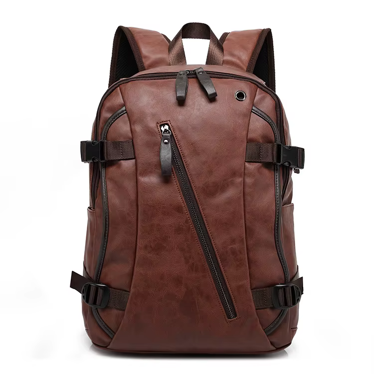 Nouveau Style coréen hommes sac à dos style de mode en cuir collège étudiant cartable