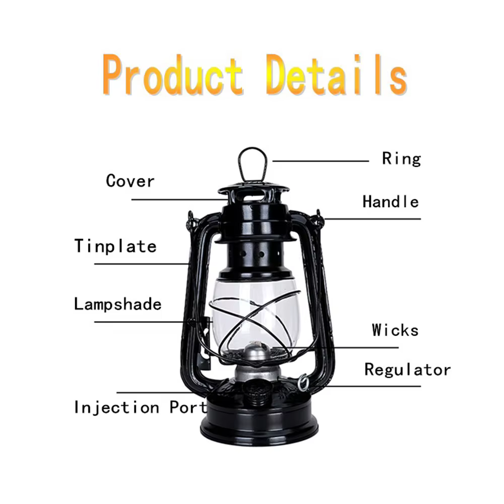 Lampes à mèche de 19 cm
