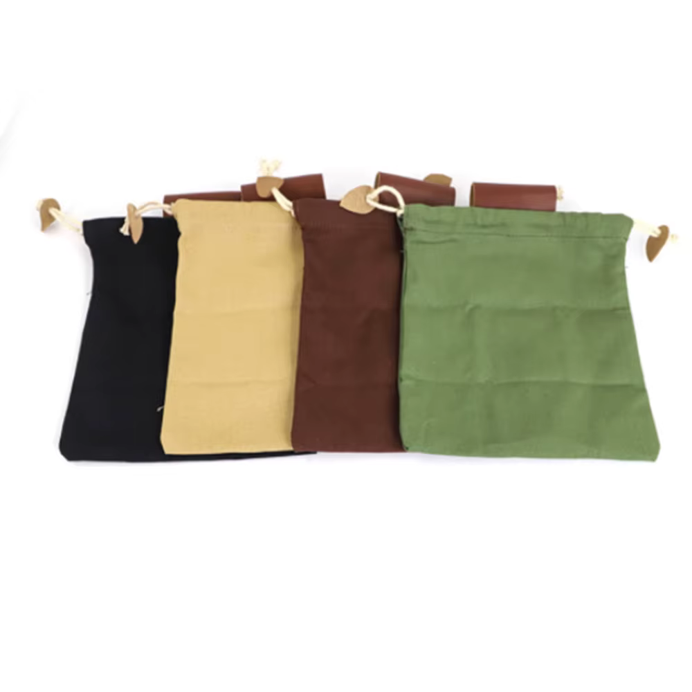 Nouveau sac de recherche de nourriture de randonnée en plein air Portable pochette de cueillette de fruits pliable Berry Puch stockage cuir Bushcraft sac en toile Camping
