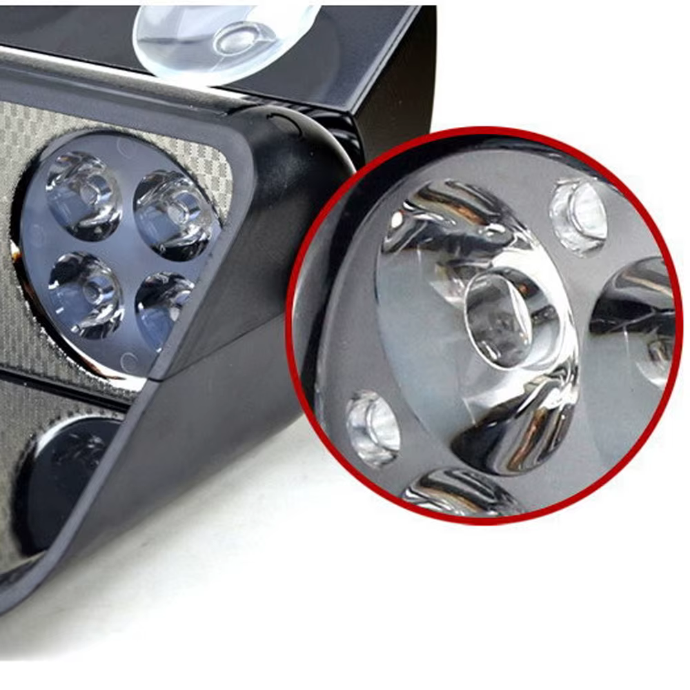 Lumières stroboscopiques à ventouse pour voiture