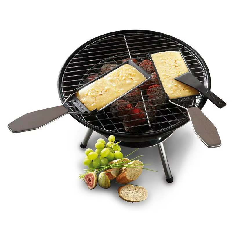 Ensemble de Raclette à fromage antiadhésif, Mini planche à fromage pour barbecue, four à fromage cuit, fer, plateau à fonduer au fromage suisse