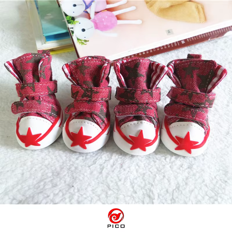 Offre spéciale chaussures pour chien de compagnie étoiles mignonnes botte de chiot en plein air baskets en toile
