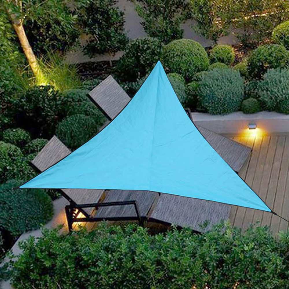 6x6x6 m Triangle abri solaire résistant à l'eau pare-soleil voile auvent Camping tente bâche imperméable parasol