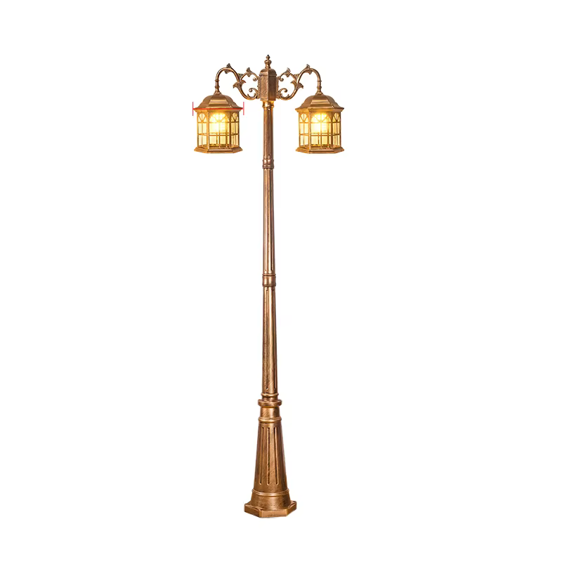 ≈2.3M lampadaire de Style européen extérieur cour sol Led lampe extérieure étanche jardin Villa paysage rétro lampe