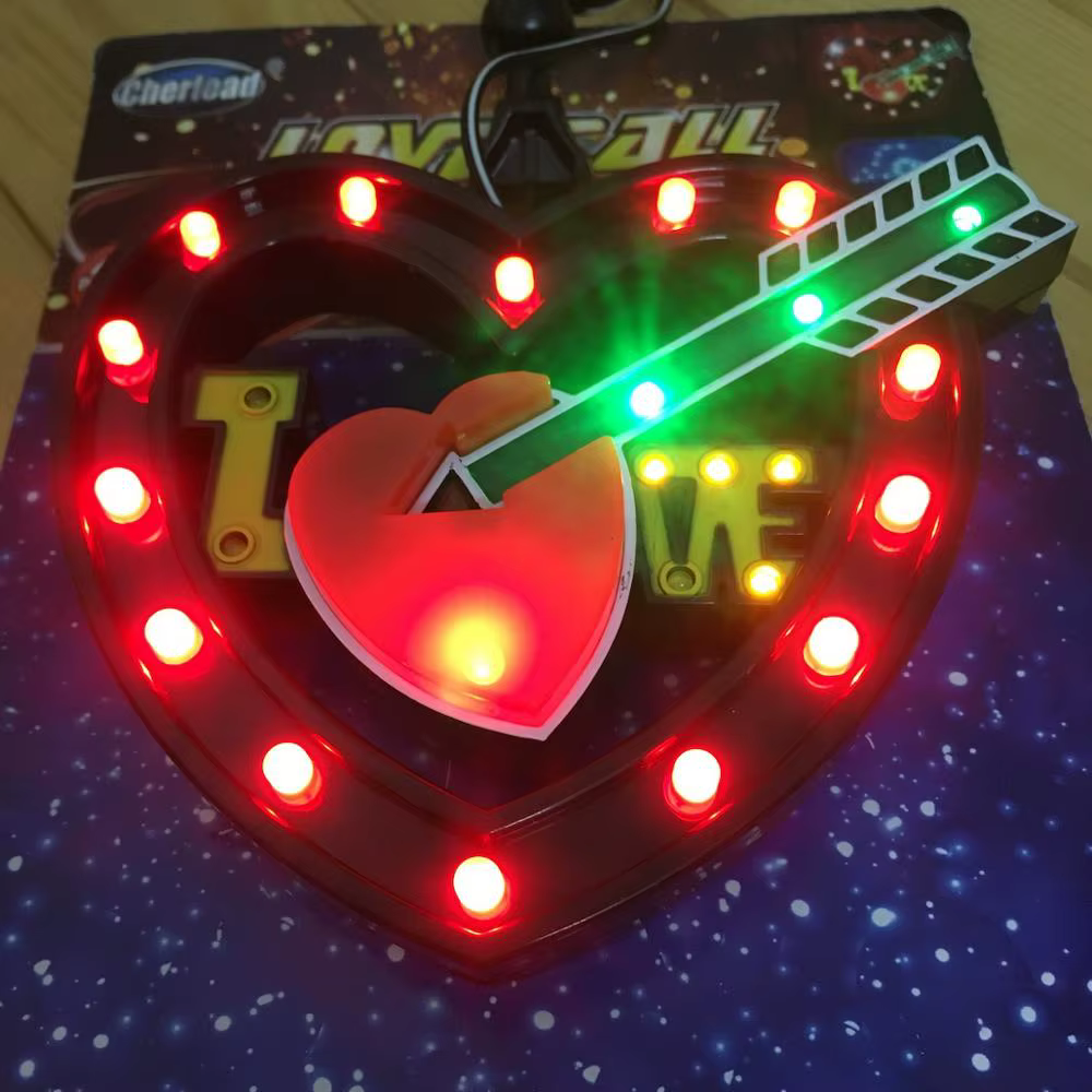 Lampe LED en forme de cœur DJ RGB, musique colorée, Flash étanche, pour jardin extérieur, fête de noël, saint-valentin, décoration de mariage