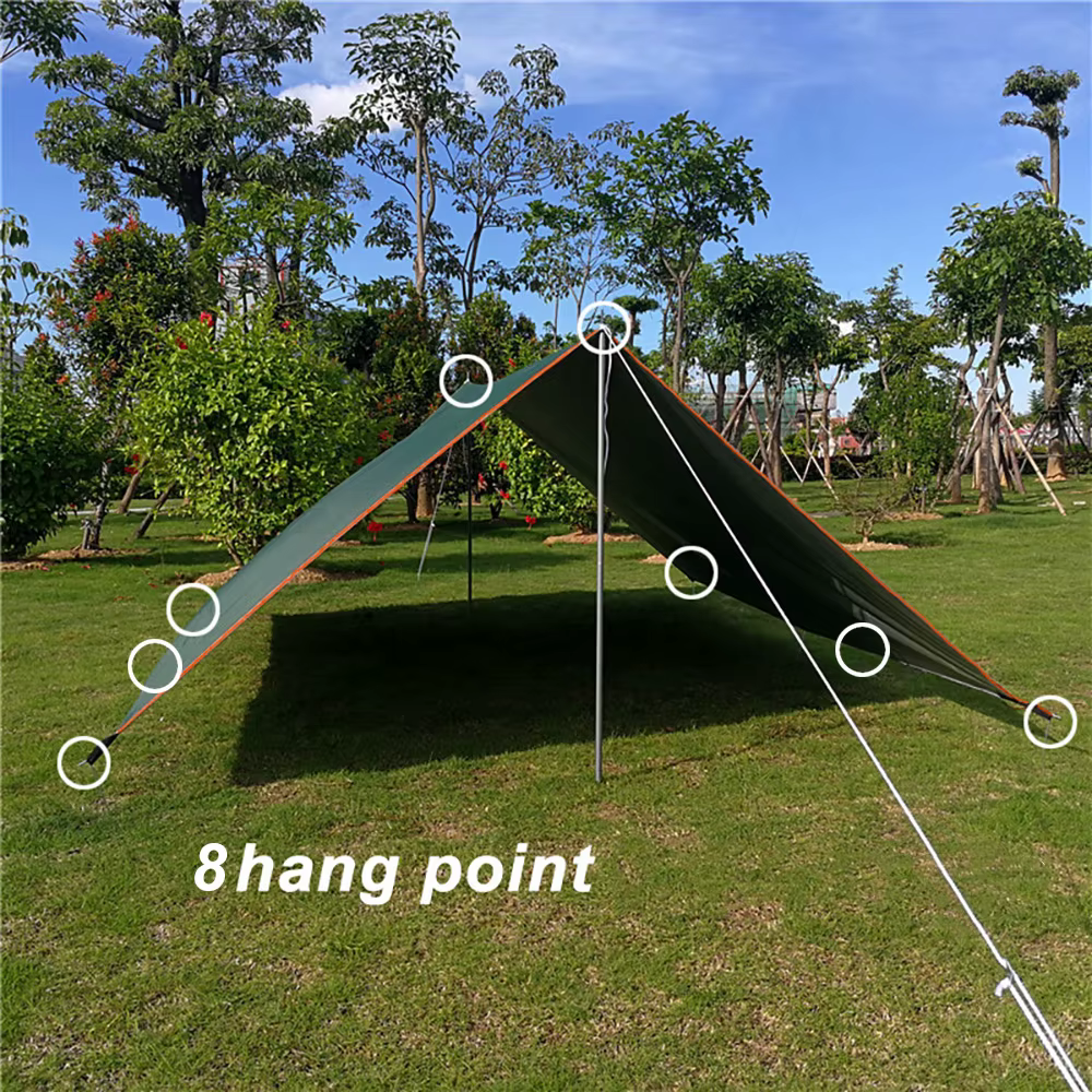 4x4m Auvent Imperméable de Jardin Ultraléger pour Camping en Plein Air