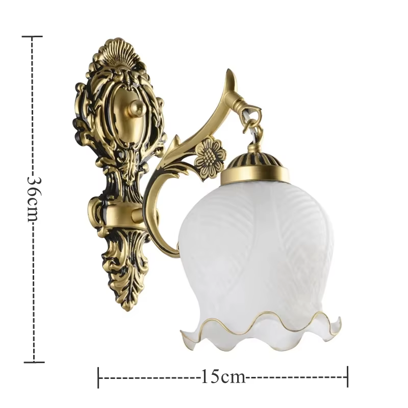 Européen LED Rétro Applique Vintage Verre E27 Antique Chambre Chevet Appliques Salon Escalier Décor À La Maison