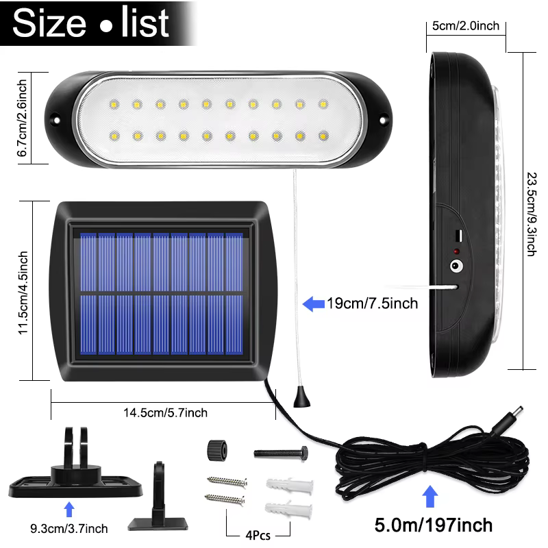 Lampe solaire à 20 led