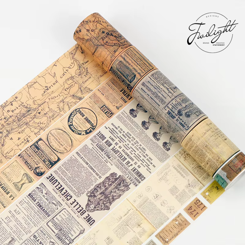 Ensemble de rubans Washi rétro, décoration Vintage, Scrapbooking, masquage, wasitape, journal de lavage décoratif, autocollants whasi decorada