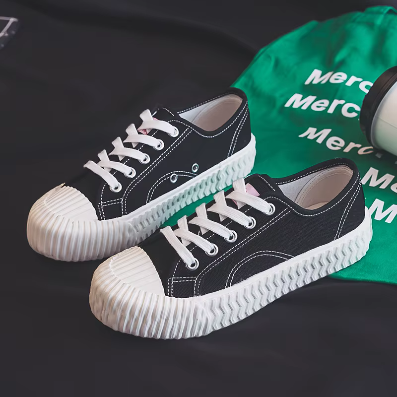Chaussures en toile à talon plat pour femmes, chaussures blanches, baskets coréennes Ulzzang Cookies, chaussures canisées pour filles, décontracté, 35-40, rose, 2022