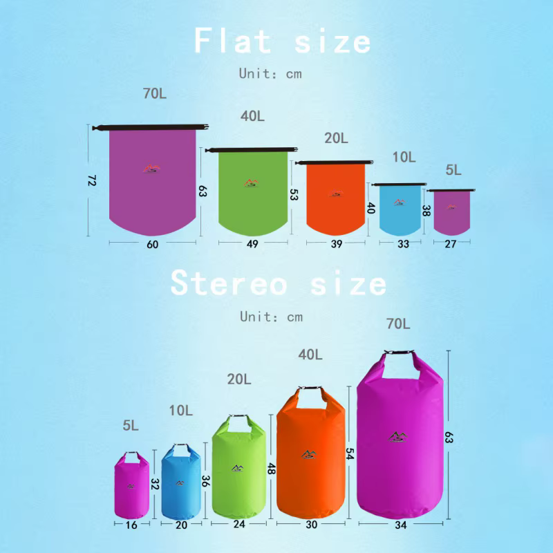 5L/10L/20L/40L/70L sac sec natation sacs imperméables sac étanche flottant