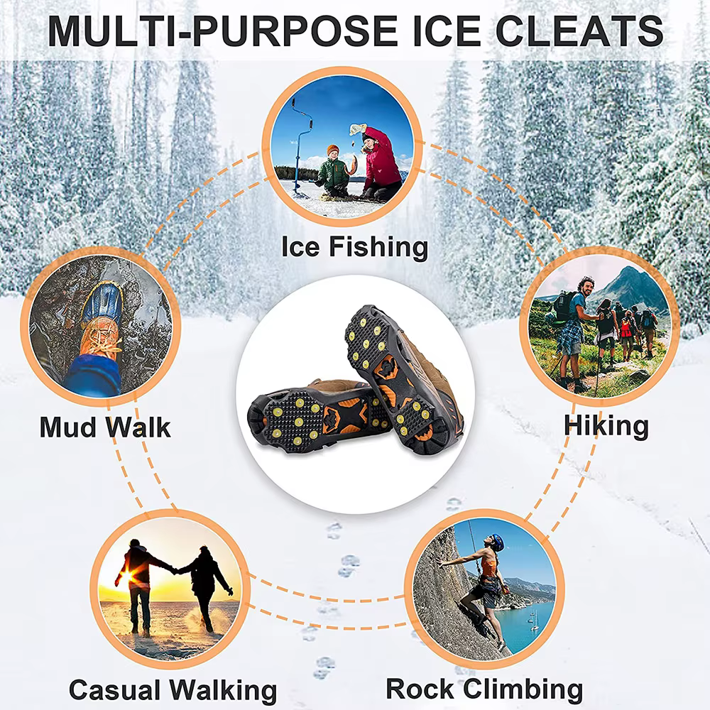 Crampons à glace pour chaussures et bottes