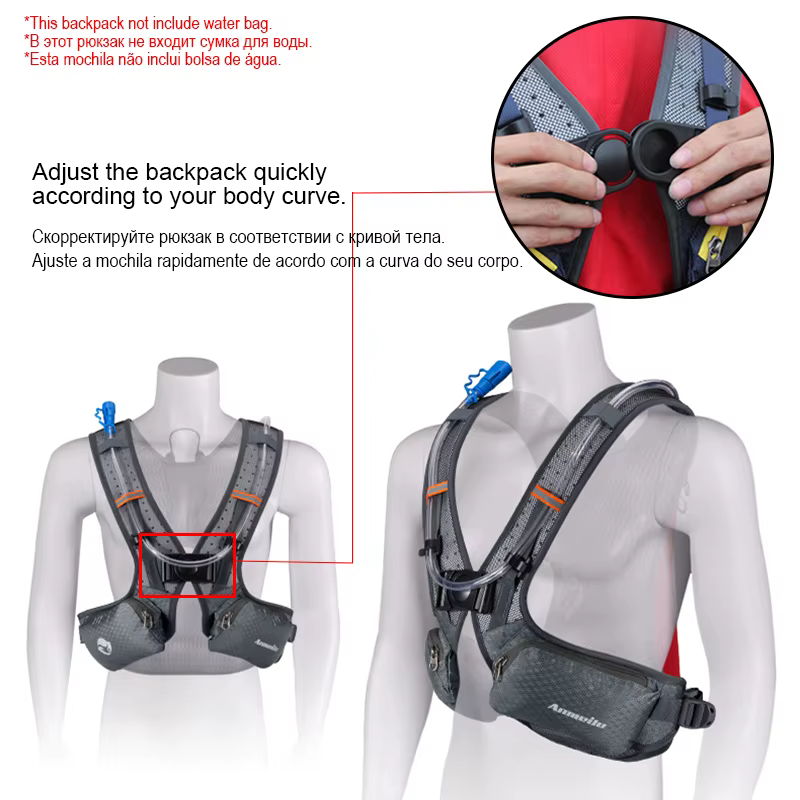 Randonnée hydratation course sac à dos hommes 5L Camping avec bouteille d'eau vtt cyclisme sacs à dos