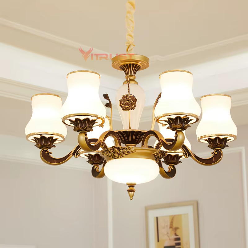 Plafonnier LED suspendu en alliage de verre, design moderne, éclairage d'intérieur, luminaire décoratif de plafond, idéal pour un salon, une salle à manger, une chambre à coucher ou un Restaurant