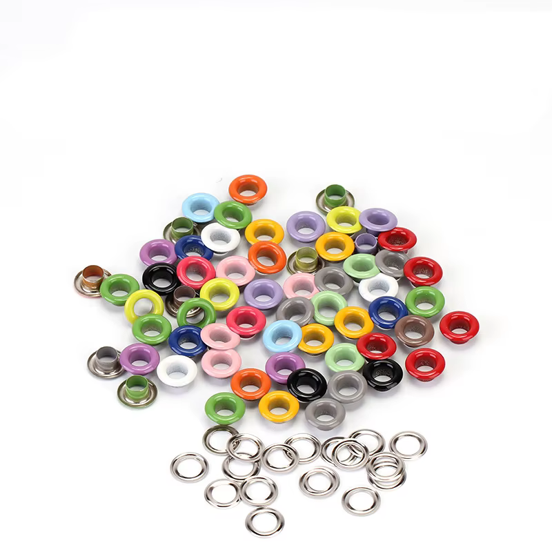 Oeillet métallique de couleur mixte, trou de 4mm, pour sac de chaussures en dentelle, étiquette de vêtements, accessoires de mode et artisanat du cuir