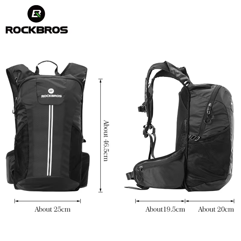 ROCKBROS Sac à dos de cyclisme léger portable grande capacité 20L sac de voyage imperméable sac à dos pour sports de plein air et trajets quotidiens