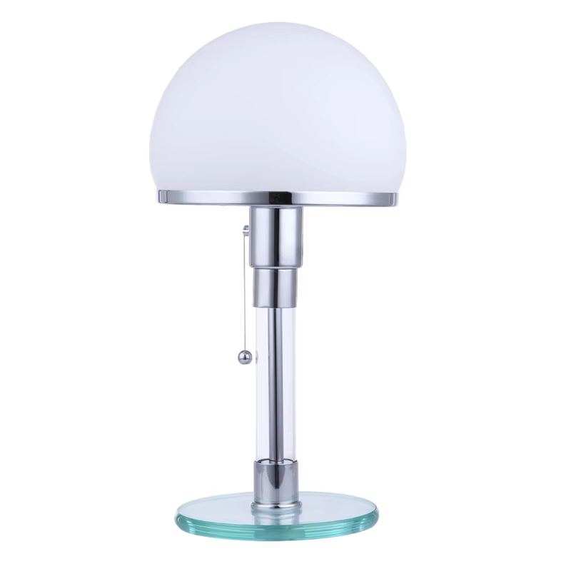 Lampe Bauhaus blanche, lampe de table, design danois, style nordique, lampe de chevet simple en verre pour chambre à coucher, salon