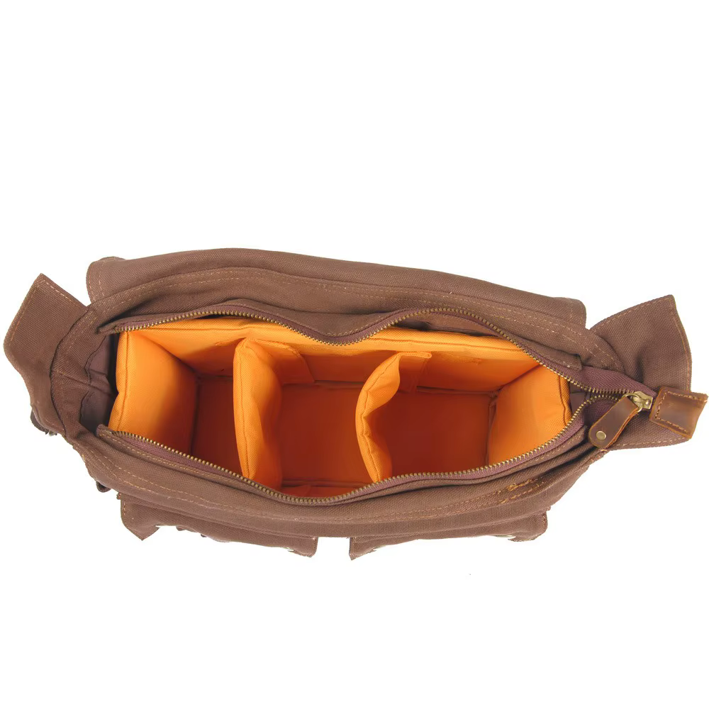 Sac pour appareil photo avec sac en cuir véritable