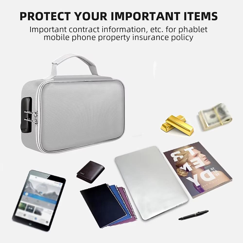 Petit sac à main ignifuge-organisateur ignifuge et étanche pour passeport