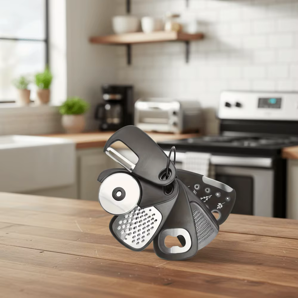 Ensemble d'ustensiles de camping au design compact