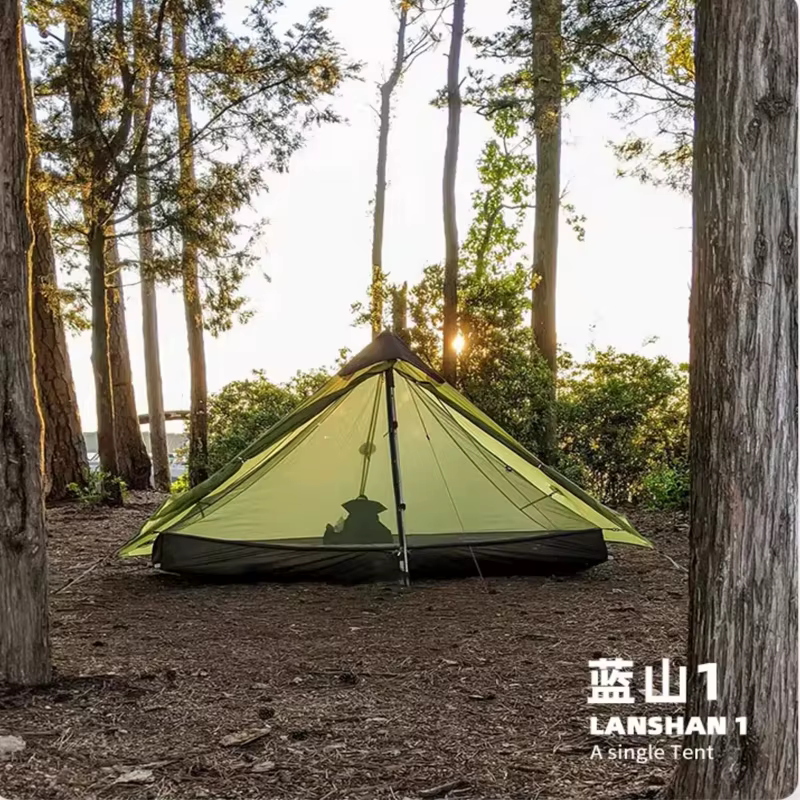 FLAME'S CREED Lanshan 1 personne tente de Camping ultralégère extérieure simple homme 3 saisons professionnel 15D