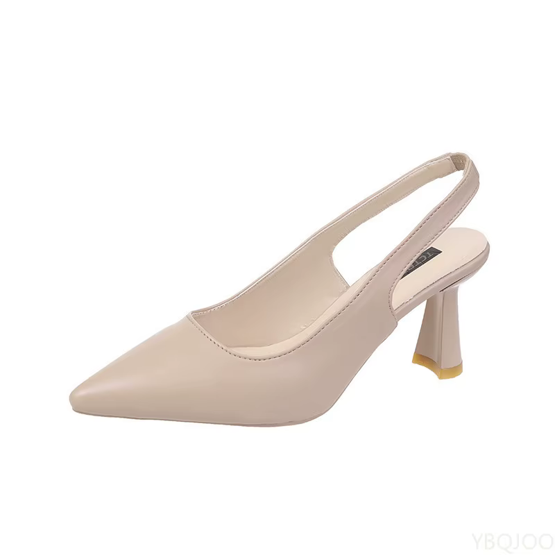 Nouvelles Chaussures à Talons Hauts Pointus pour Femmes, Collection Printemps-Été, avec Talon Fin et Bout Couvert, Chaussures Simples à Bouche Peu Profonde pour Femmes