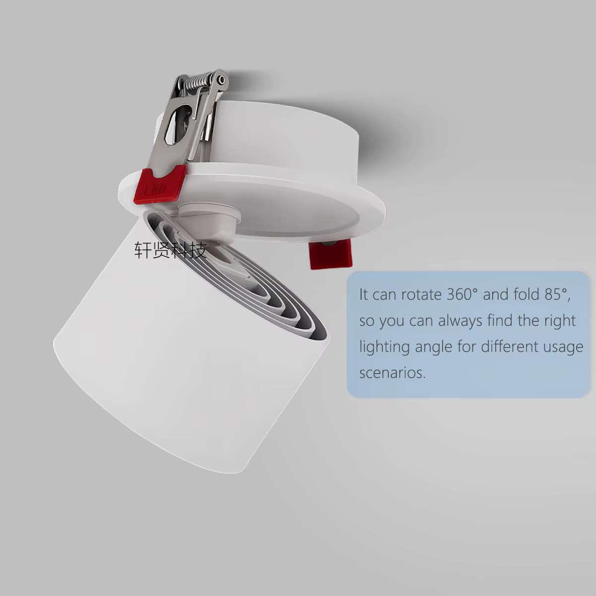 Zigbee/5 CCT commutable encastré LED plafonnier 7W 12W rotatif pliable Downlight salon chambre plafonnier