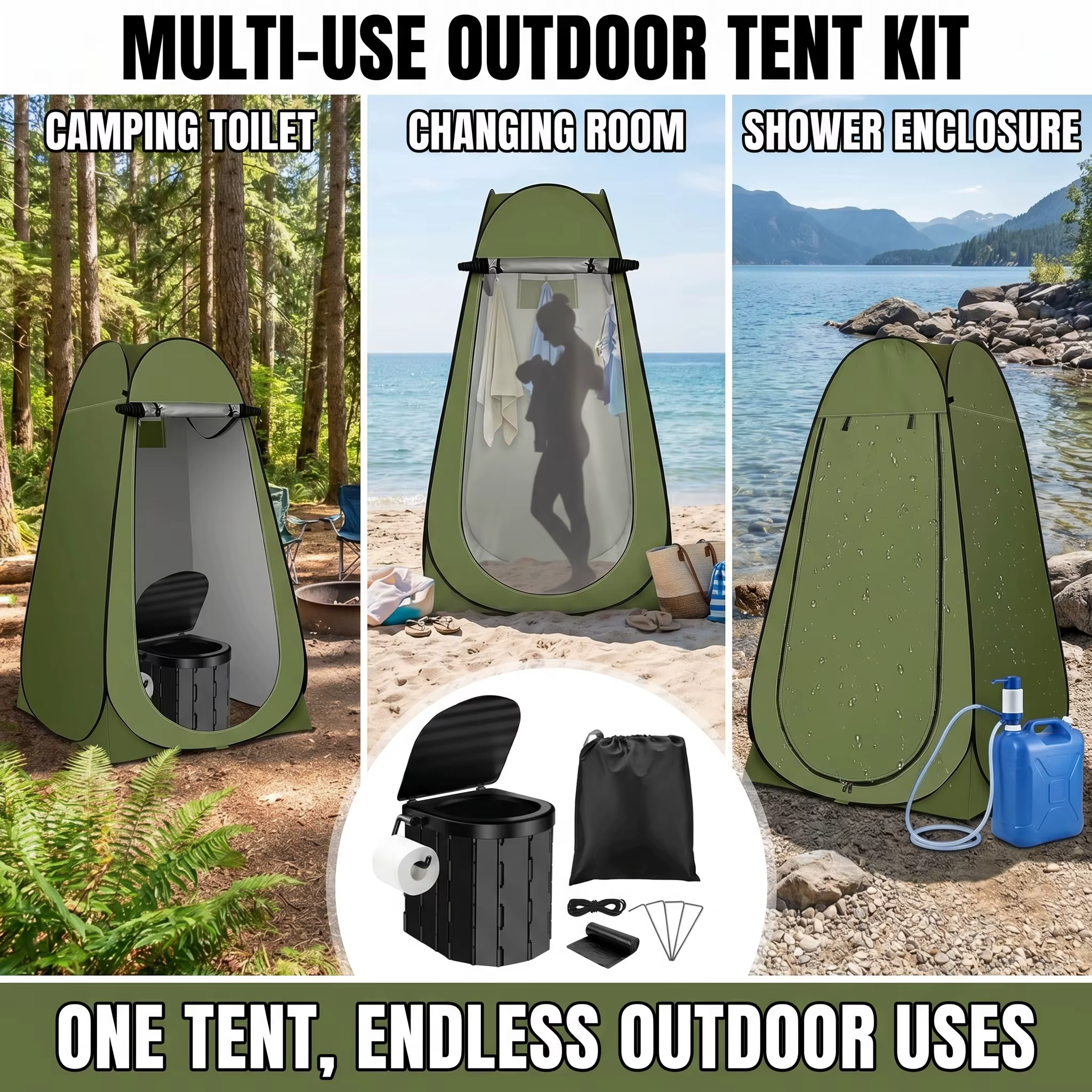 Toilette de camping portable