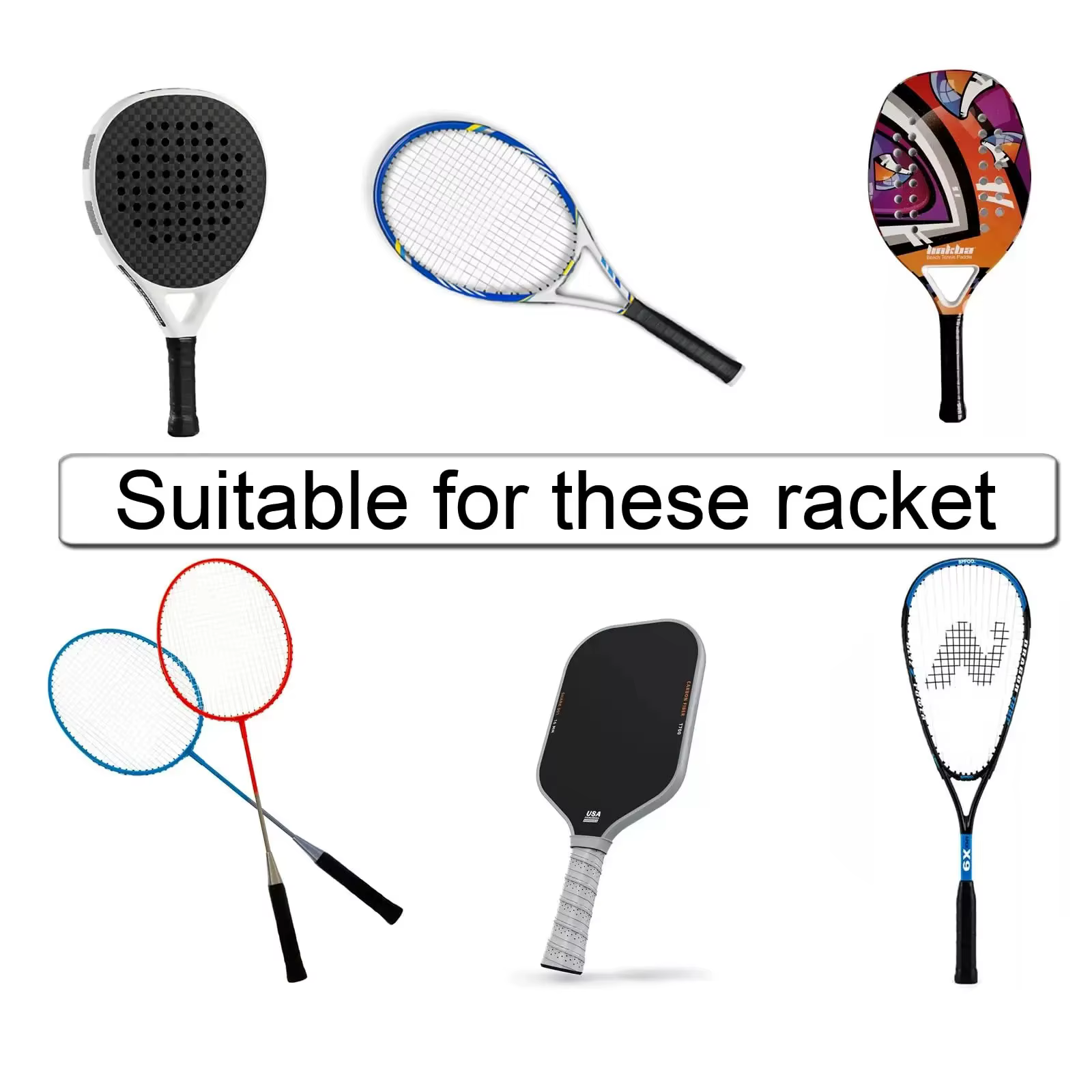 1 bande antidérapante pour raquette de sport