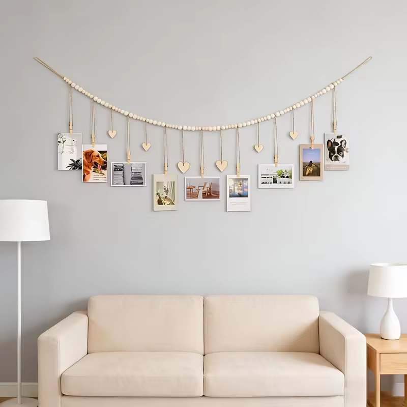 Support photo de style bohème, idéal pour décorer les salons, les chambres et les salles de classe.