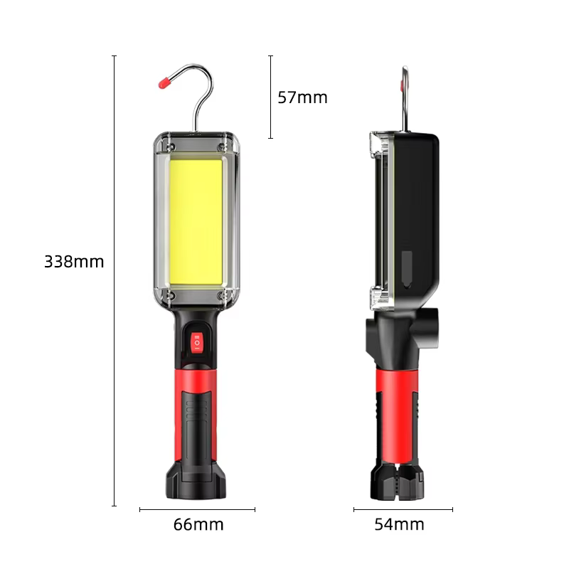 Projecteur COB Rechargeable Lampe de Travail LED Utilisation de 2*18650 Batterie LED Lumière Portable Magnétique Crochet Clip Étanche