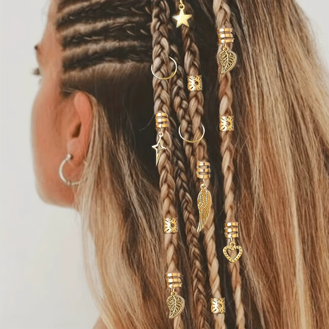 Anneau de cheveux de tresse d'alliage pour des filles et des femmes, dreadlock, style hiphelicopter, accessoires de cheveux, bijoux pour des tresses, Loc, 45pcs