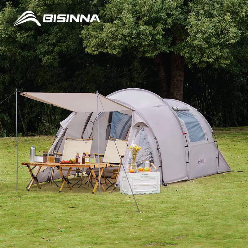 Tente tunnel de camping BISINNA pour 4 à 6 personnes