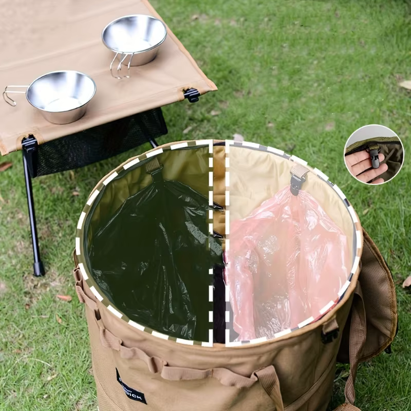 Seau de rangement pliable 62L pour le camping