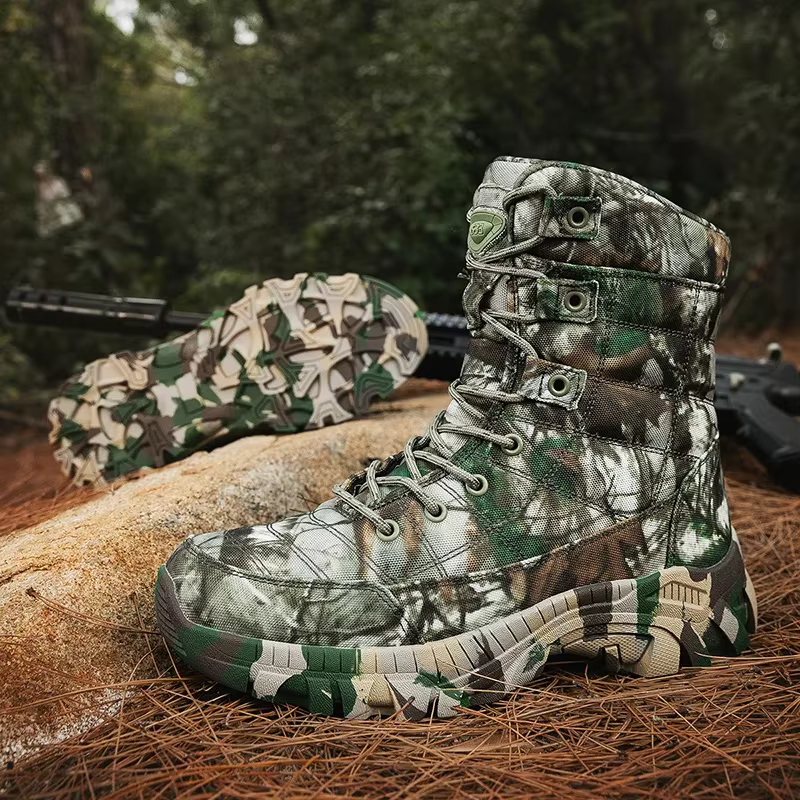 2024 hommes bottes chaussures tactiques haut randonnée Durable anti-dérapant en plein air escalade Trekking chaussure