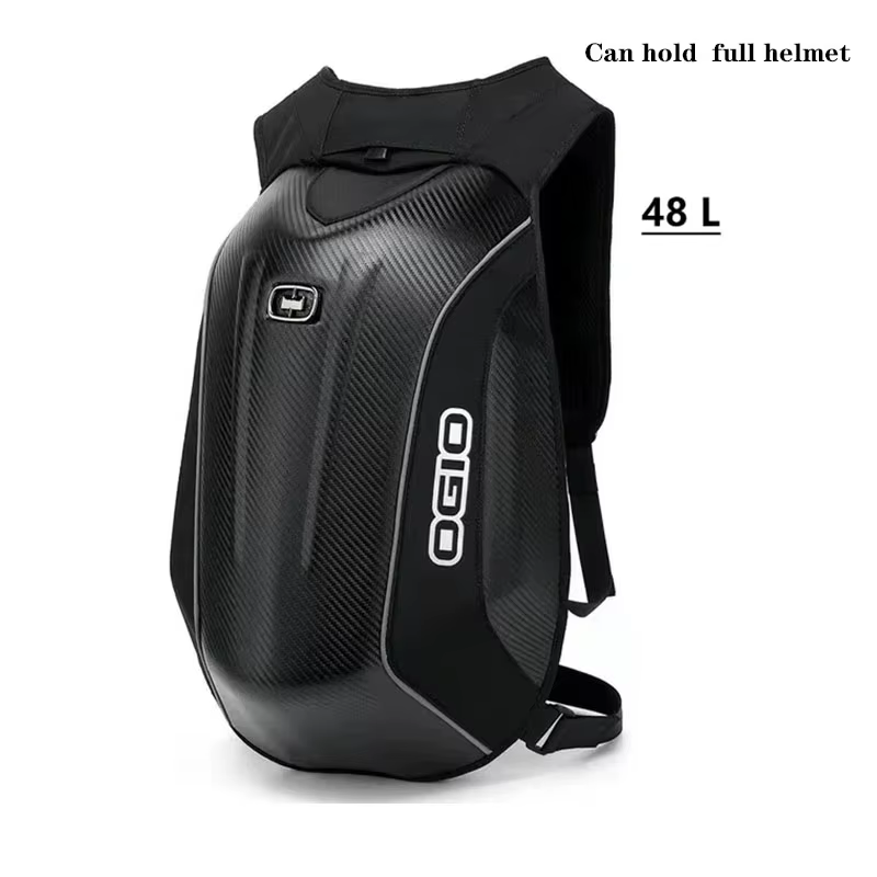 48L extensible étanche Moto coque rigide sacs à dos MX Motocross fibre de carbone sac à dos