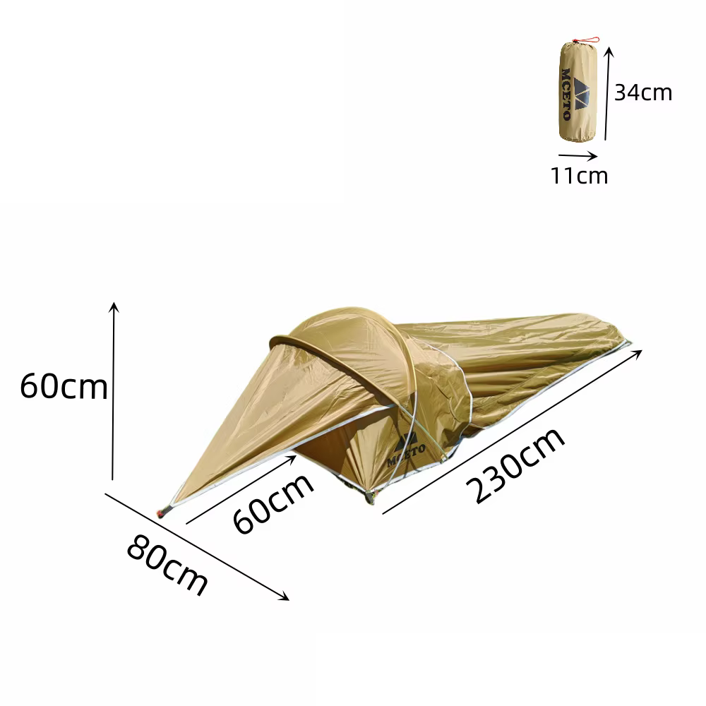 Tente de Bivouac Ultralégère et Imperméable pour 1 Homme