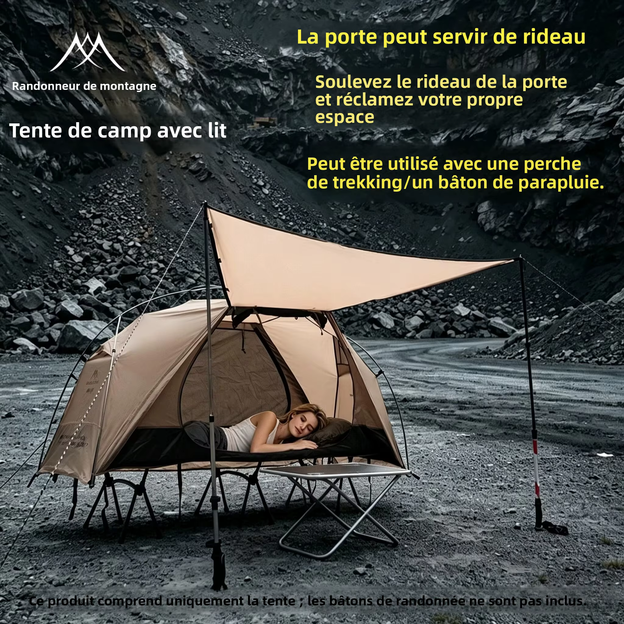 Mountainhiker Tente-lit de camping d'extérieur