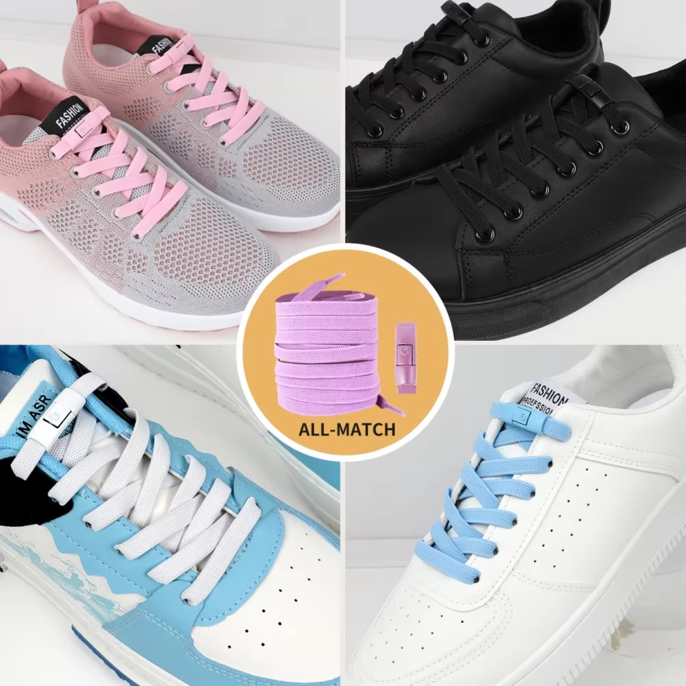 Lacets artificiel astiques Sans Attaches pour Chaussures