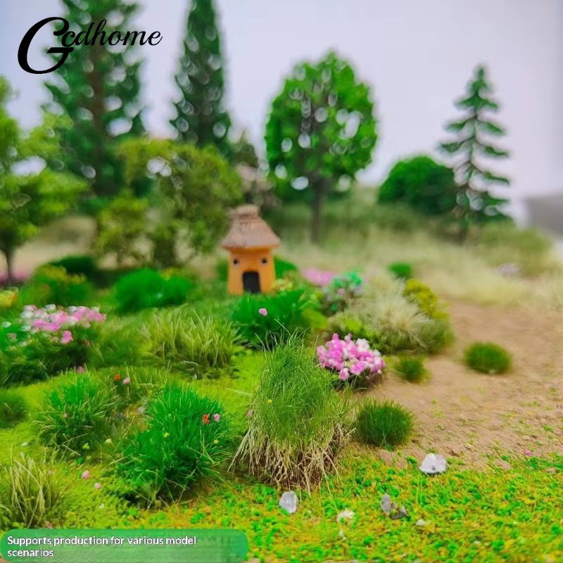 Table de sable de pelouse simulée, 30 g/sac, aménagement paysager Miniature avec végétation de pierre, modèle de bricolage mixte avec poudre d'herbe en pierre