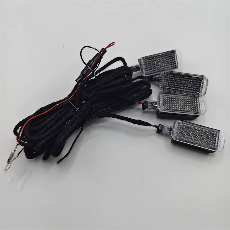 Câble de lumière LED pour l'espace des pieds, éclairage intérieur de voiture pour Passat B6 B7 Golf 5 MK5 6 MK6 SEAT Toledo Leon A3 A4 A5 A6 A8 Q3 Q5 Q7