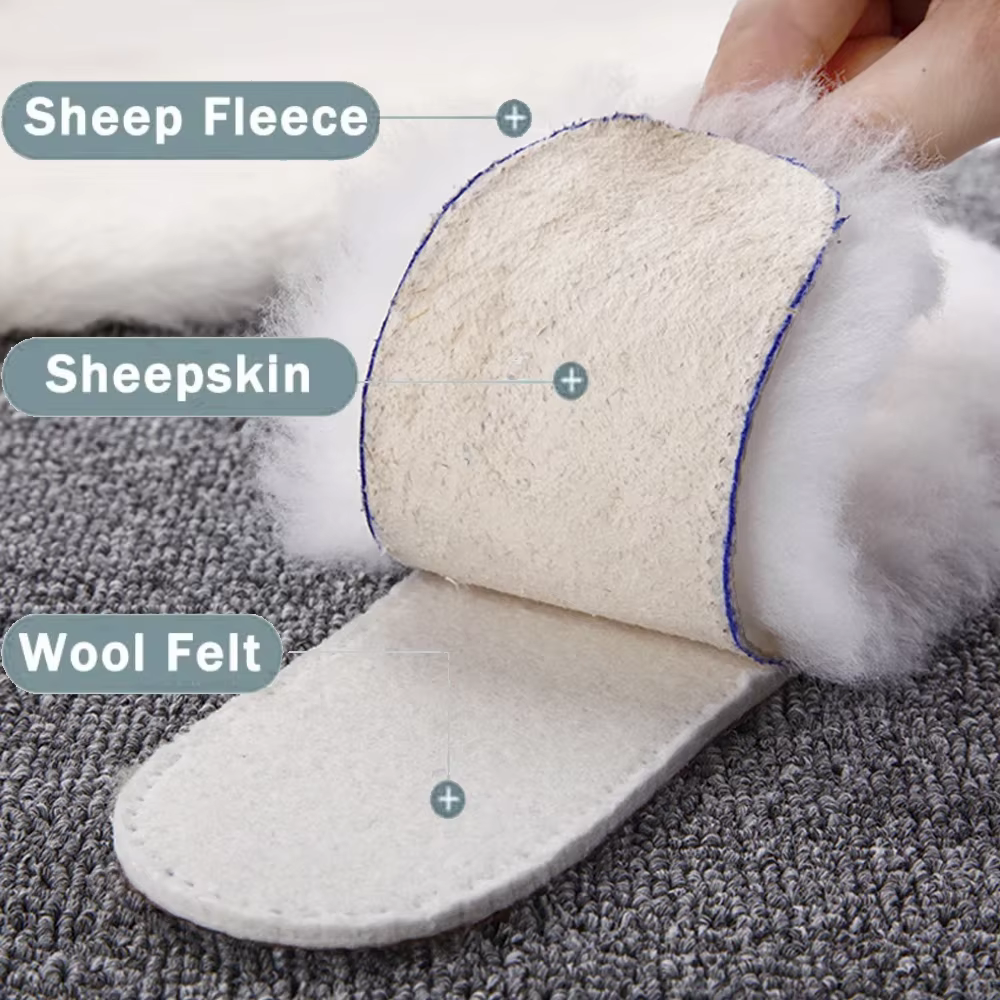 Semelles intérieures en laine de mouton véritable pour bottes et chaussures insérer des pieds semelle intérieure en
