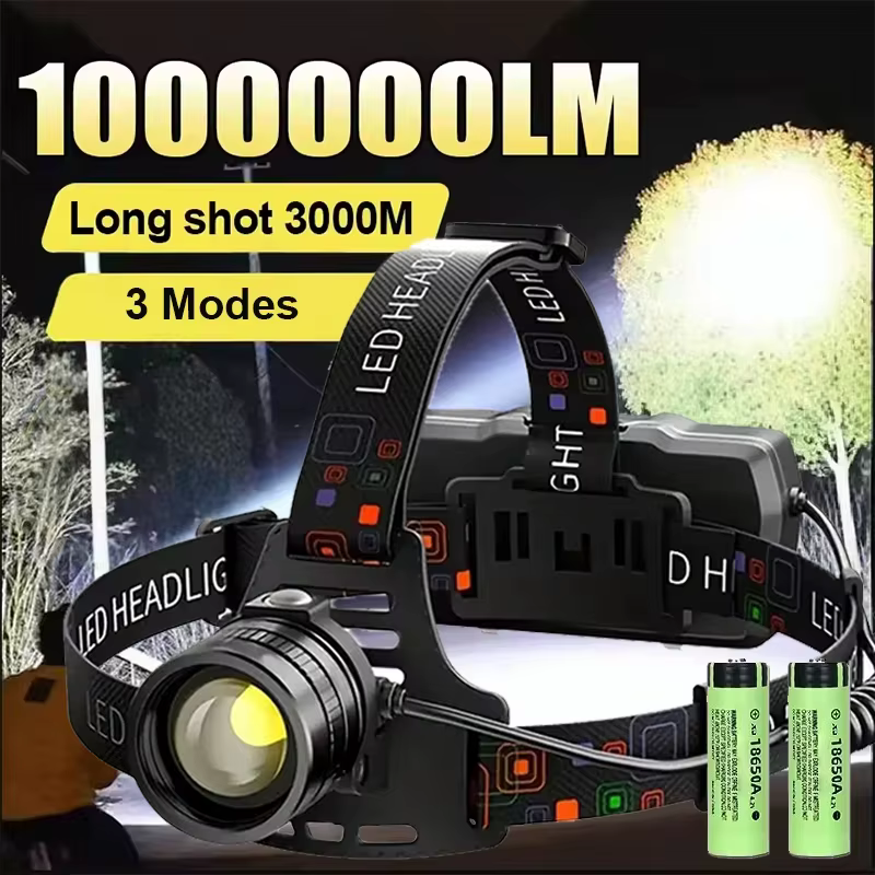 Lampe frontale LED puissante