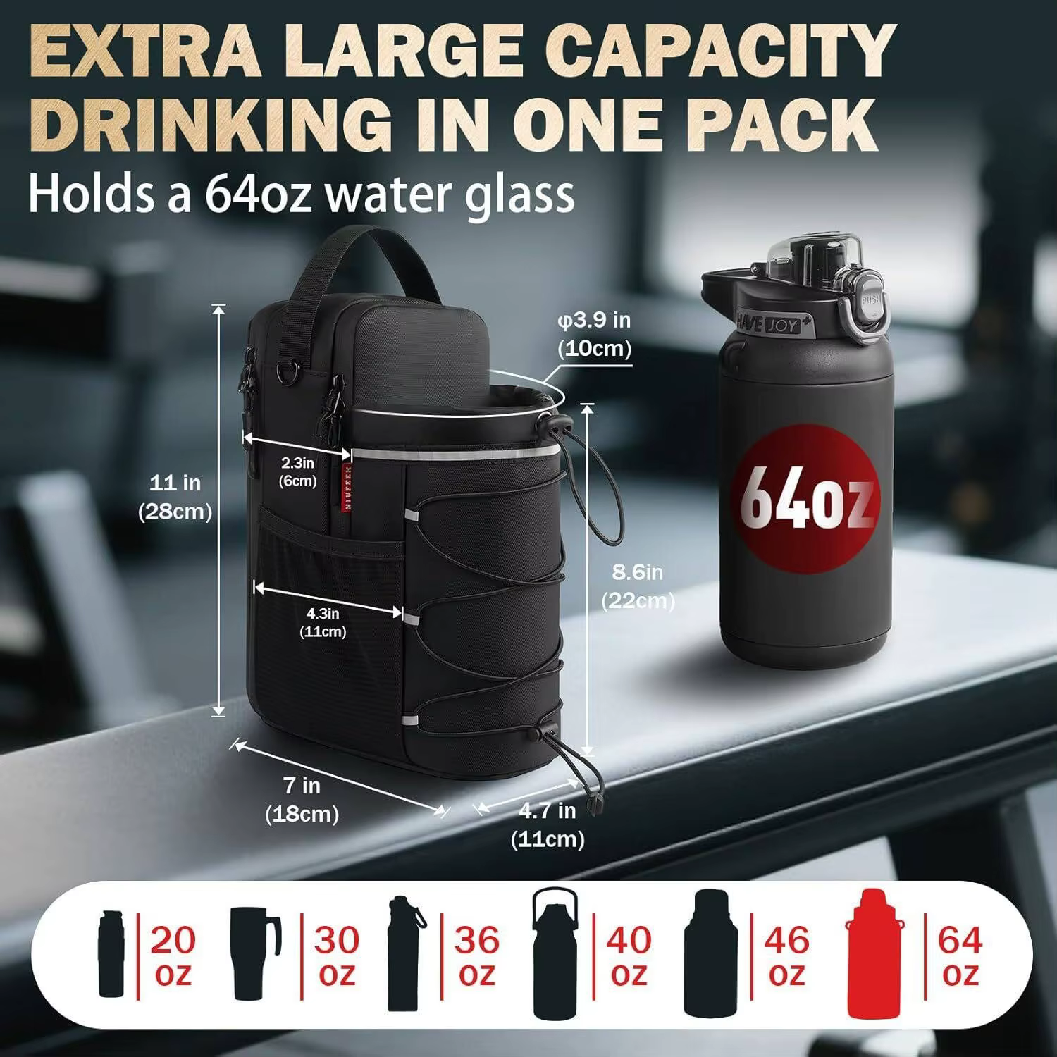Nouveau sac de sport magnétique pour hommes et femmes – Porte-bouteille à bandoulière avec fixation magnétique | Porte-bouteille d'eau, pochette de sport, sac bandoulière